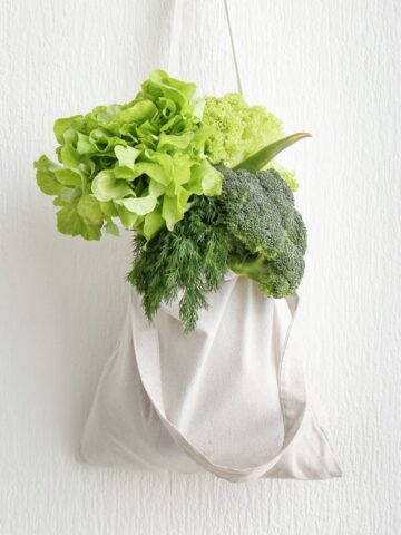 tote bag filled with veggies