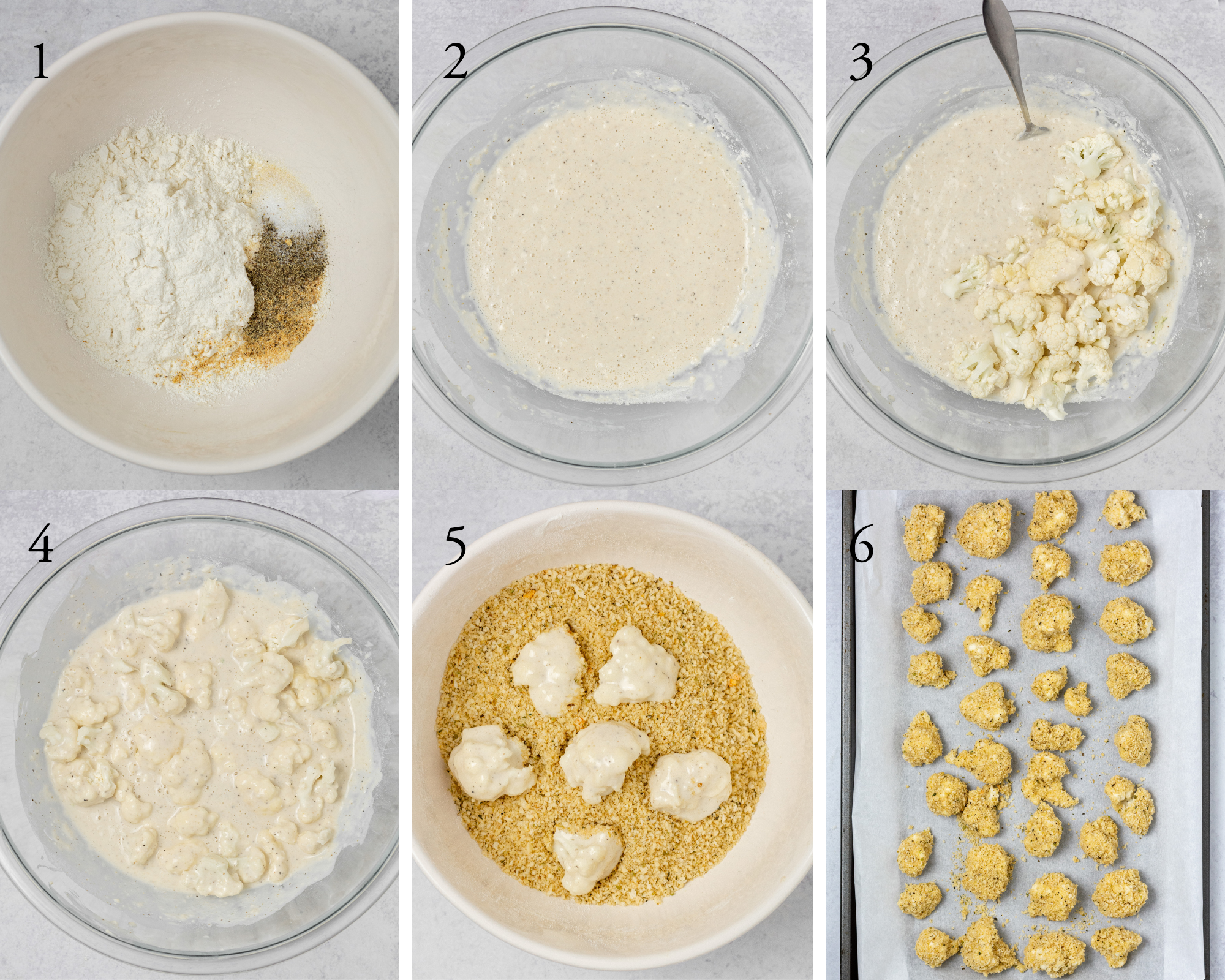Step by Step Process for making Vegan Bang Bang Cauliflower