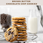 pinterest pin for brown butter chocolate chip cookies