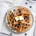 Easy, Classic Vegan Waffles made with simple, pantry staple ingredients