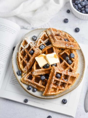 Easy, Classic Vegan Waffles made with simple, pantry staple ingredients