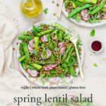 spring lentil salad - pinterest pin