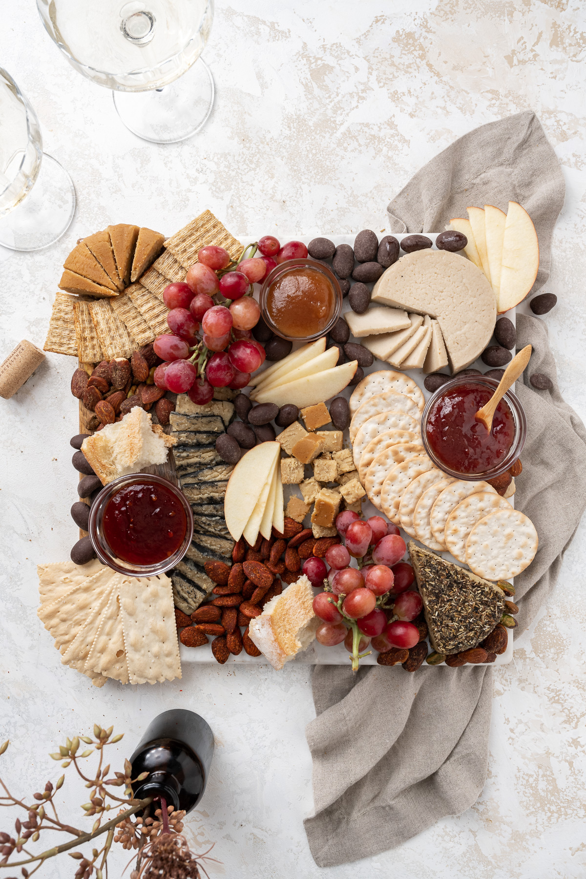 vegan charcuterie board.