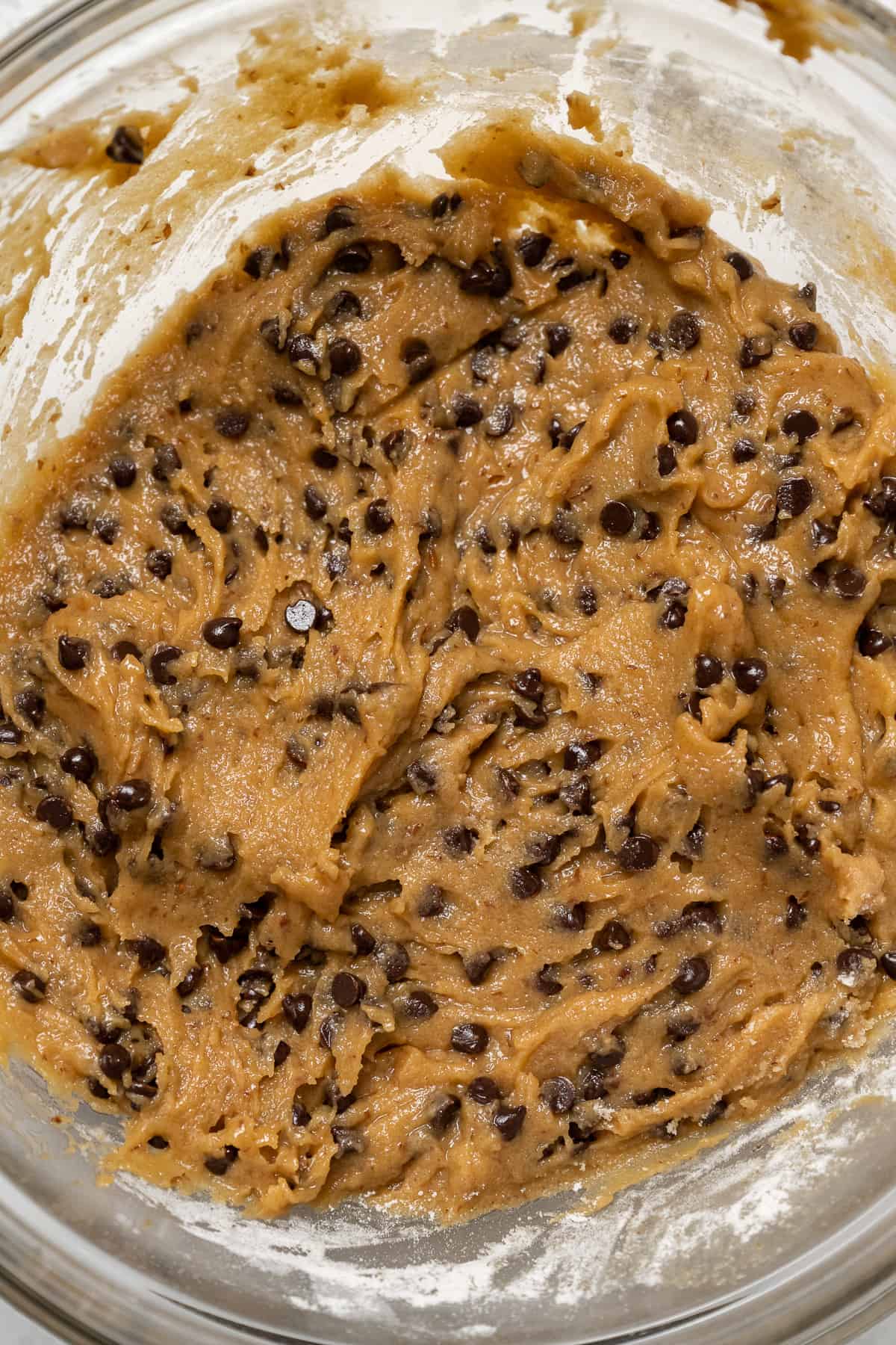 vegan peanut butter cookie dough in a bowl.