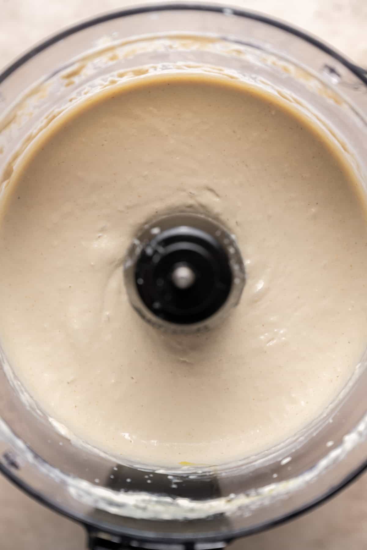 butter bean hummus in a food processor.