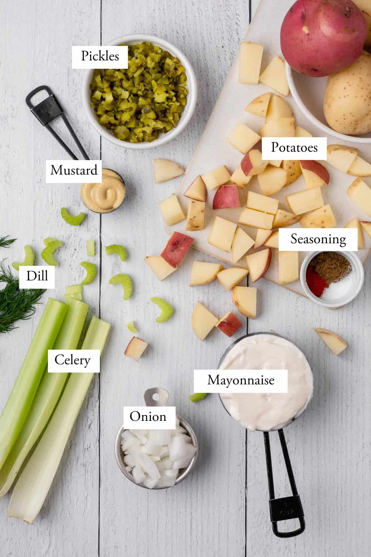 potato salad ingredients.